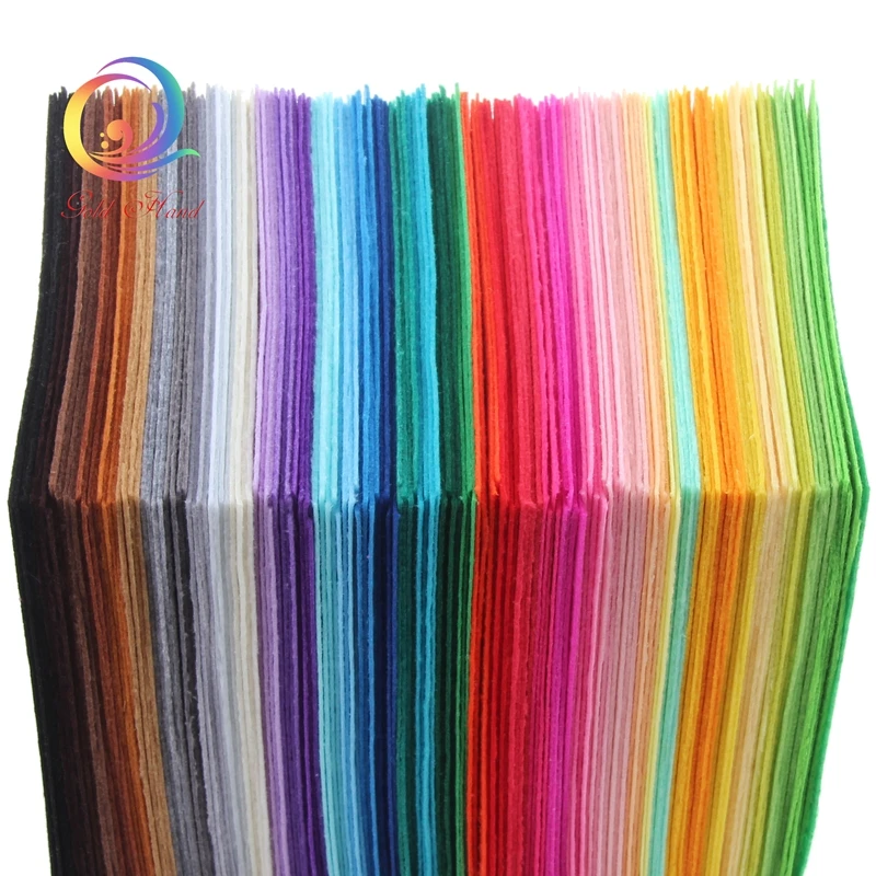 Felt craft fabric Haisen Nonwoven Felt Fabric Bundle 1mm Thickness Polyester Felt Cloth of Home Decoration Sewing Dolls & Crafts 40pcs 10x15cm