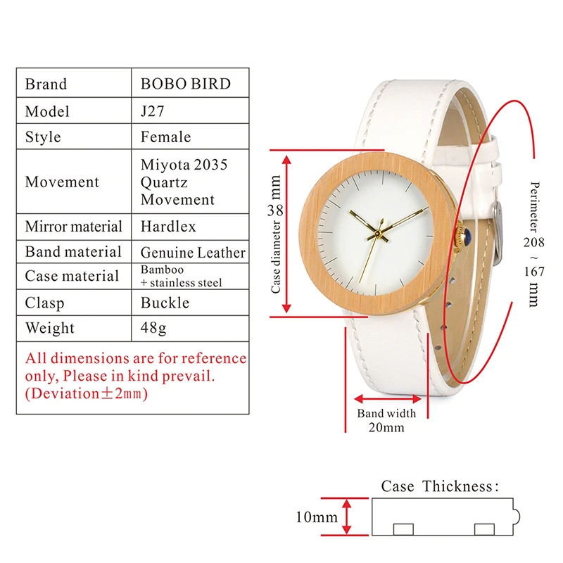 bamboo wood watches for women bobo bird gifts watches  (16)