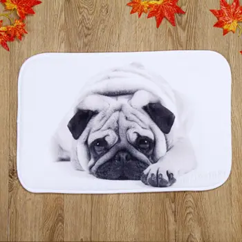 

Pug Dog Cartoon Carpet Door Mats Kitchen Bathroom Hallway Home Mat Absorbent Non-slip Rug Carpet Home Decor 40*60cm