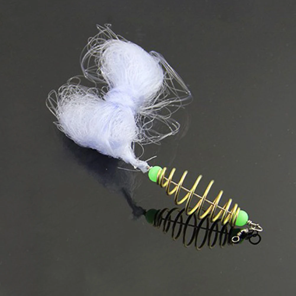 

2 Pcs Copper Spring Shoal Fishing Net Small Mesh Netting Luminous Beads Swivel Fishing Tools