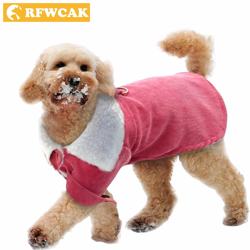 RFWCAK Thicken Pet Warm Winter Clothe Dog Windproof Coat