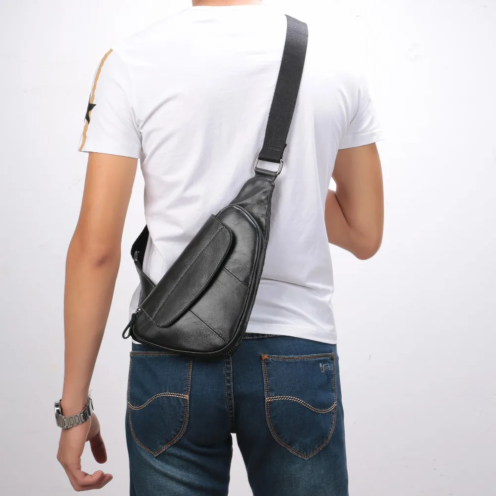 Пояса из натуральной кожи для мужчин Слинг Грудь Back Pack Путешествия крест