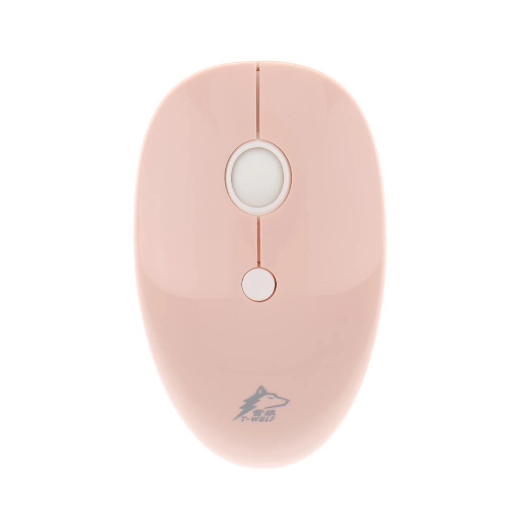 Slim Wireless Mouse with USB Receiver Less Noise Optical Mice  Pink