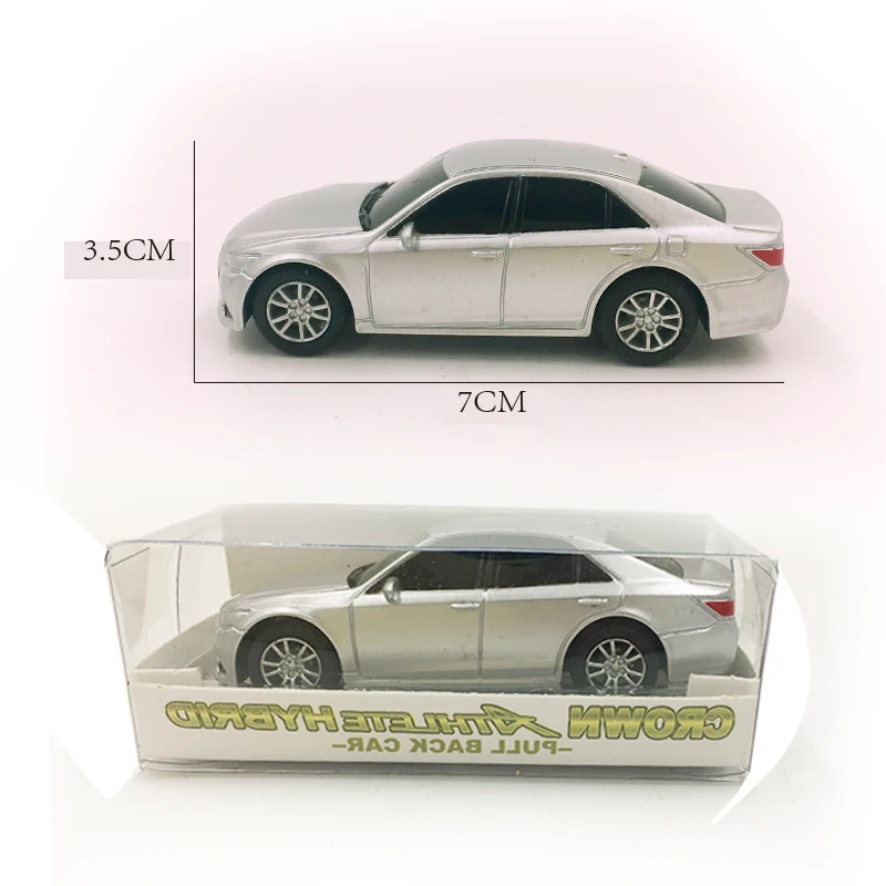 

1/64 Plastic Car Model Realstic 7Cm Pull Back Car Good Quality Crown No Lights Pocket Toys Presents Japan Toys