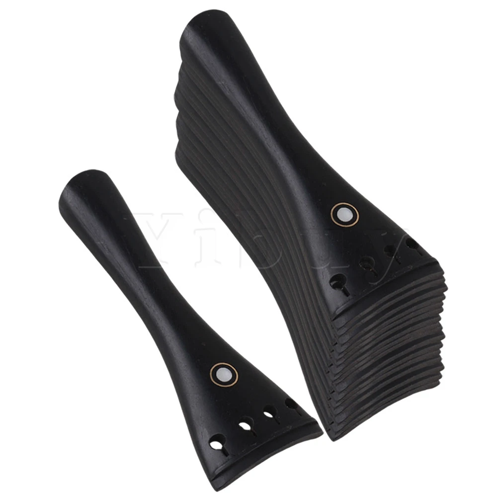 

Yibuy 50x Balck Ebony Wood 4/4 Violin Tailpiece with Multicolour Pearl Shell Dot