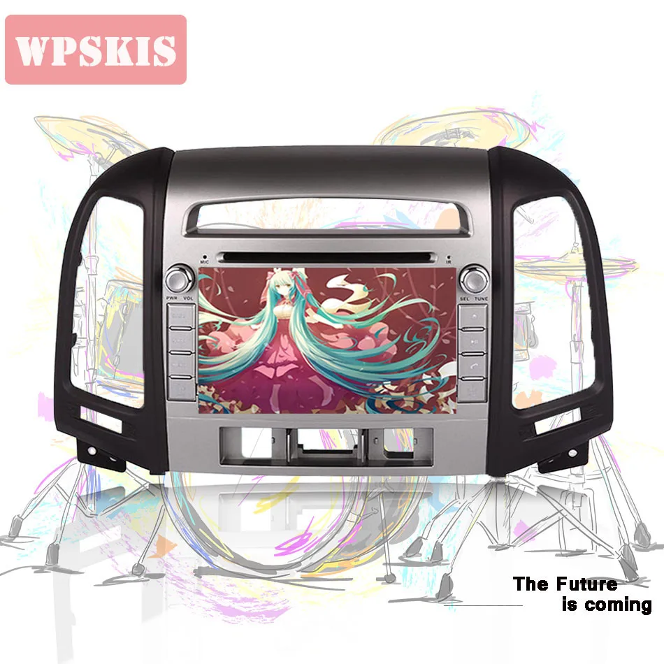 Excellent 7" 4G 1024*600 Android 9.0 Octa Core 4+64GB Car DVD Radio Stereo GPS For Hyundai SANTA FE 3 Hole 2006 2007 2008 2009-2011 2012 4