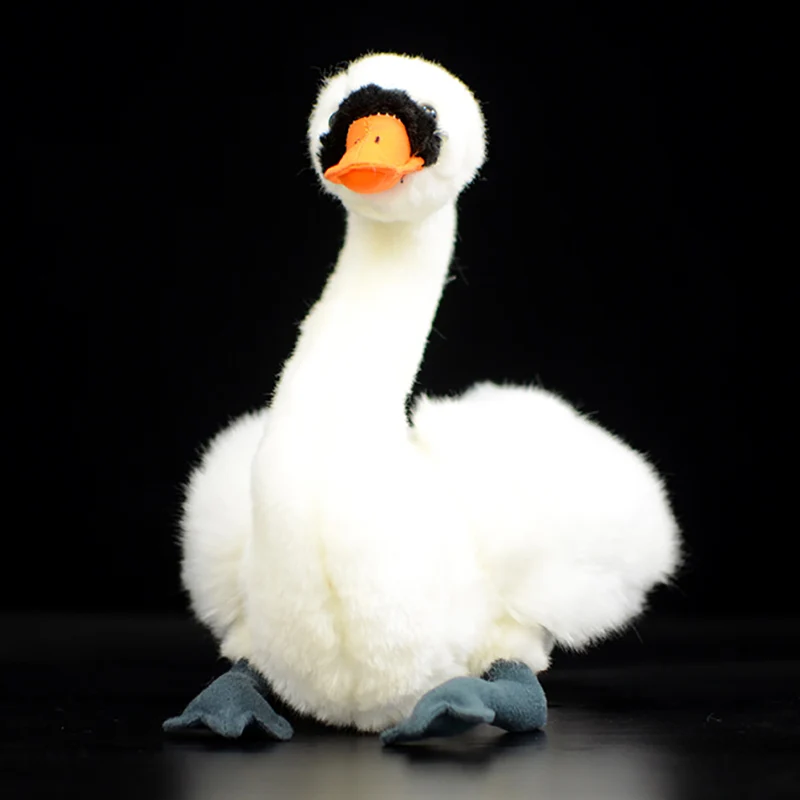 Реальная жизнь Моделирование Белый, Черный лебедь плюшевые игрушки Реалистичные Cygnus cygnus мягкие животные коллекция Kawaii мягкий Whooper кукла Лебедь