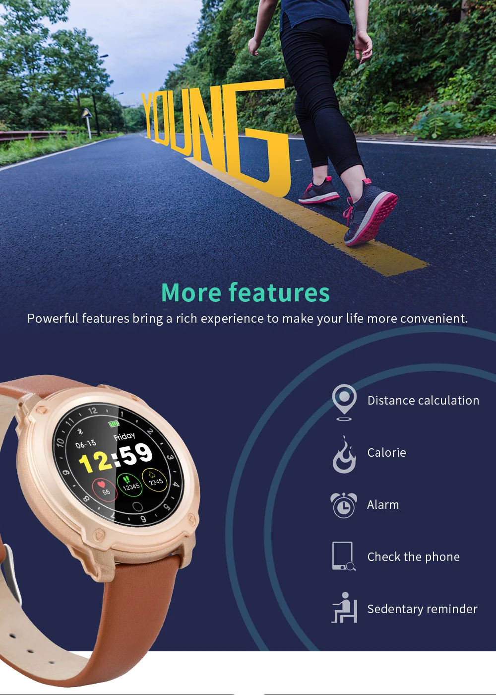 2018 Passometer Smart watch CD10 Heart Rate Monitor Bluetooth Fitness Tracker IP67 smartwatch For IOS Android Wearable Devices (14)