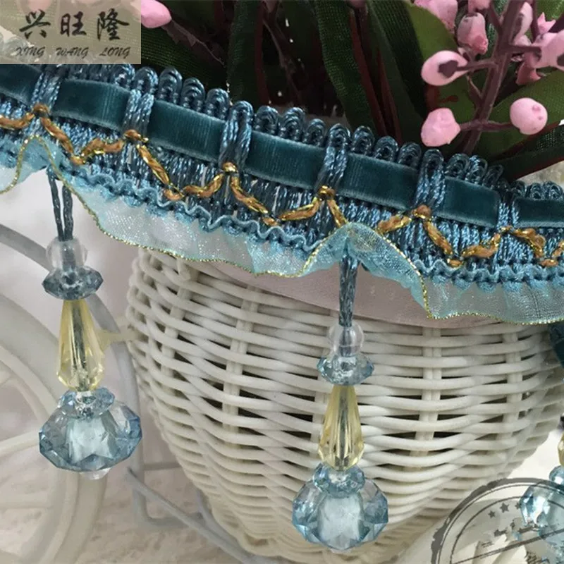 Xwl 12m/lot Curtain Lace Accessories Polyester Tassel Fringe Trim