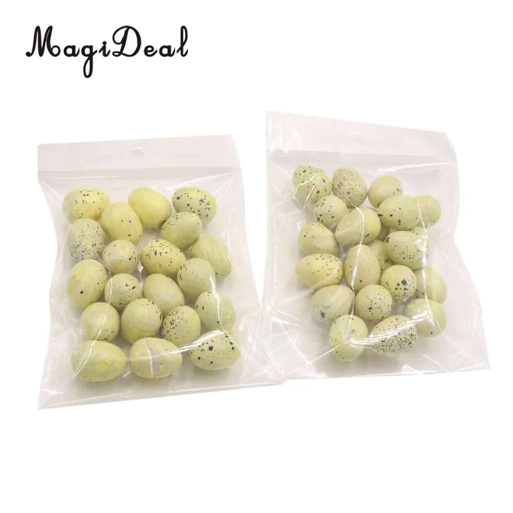 MagiDeal 20 Pieces Foam Sparrow Artificial Bird Egg For Wedding Home Party Decoration