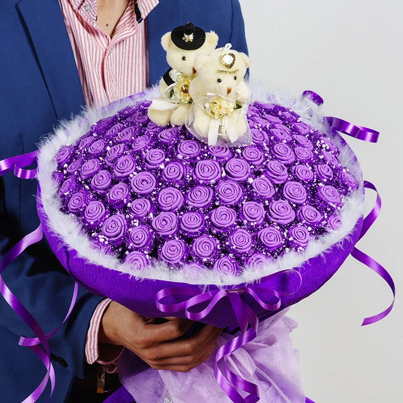 Diy Simulation 66 Rose Origami Flower Bouquet Foam Sponge