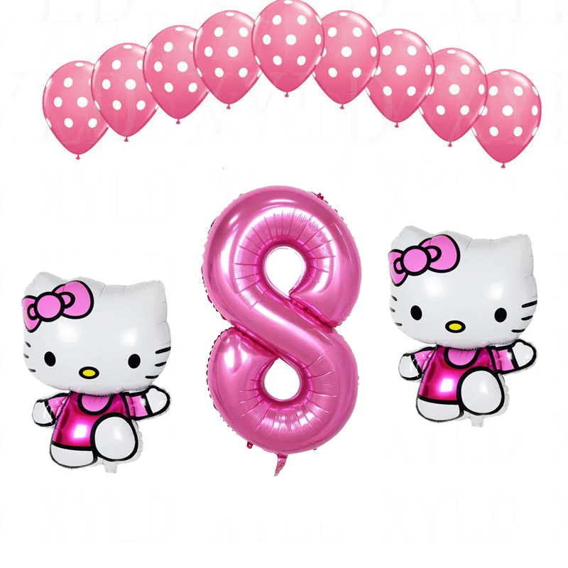 1 комплект hello kitty40 воздушный шар в розовый горошек латексные шары для маленьких
