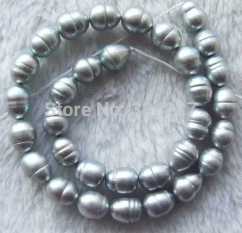 15inch 10x12mm Grey Freshwater Pearl Drum Beads | Украшения и аксессуары