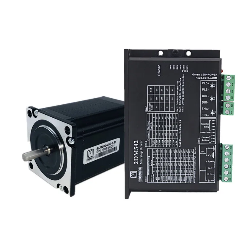 

JMC CNC Single axis Kit ,2DM542 Stepper Motor Driver 4.2A 24-48V 256 Sub replace M542,2M542 stepper driver 312z/in stepper motor