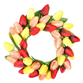 

Tulip Wreath 40/50cm Front Door Window Decoration Wreath for Mexican Carnivals Christmas Wedding Party