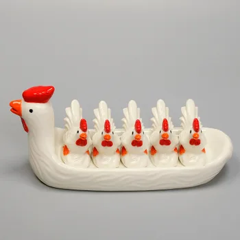 

Chopsticks stand lovely chicken white porcelain chopsticks hens chopsticks rack zakka Japanese set home decoration wedding