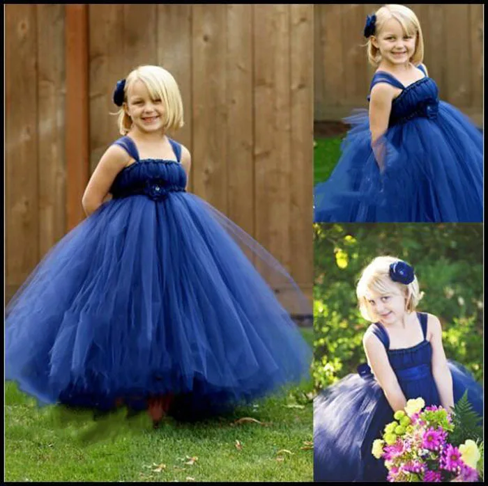 Sexy Beautiful Royal Blue Ball Gown Royal Blue Flower Girl Dress Girl