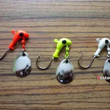 20 штук рыболовная ложка джиг голова крючок мягкие приманки 4,5 г