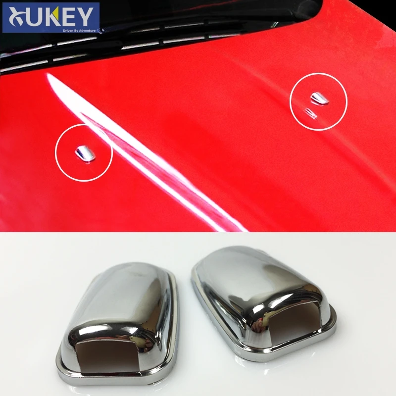 

For Ford Escape Kuga 2013 2014 2015 2016 Chrome Front Hood Bonnet Windscreen Washer Wiper Spray Nozzle Cap Cover Trim Garnish