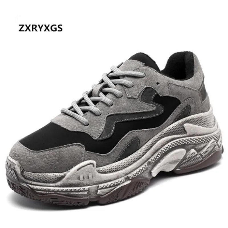 

HOT 2019 New Spell Color Women Sneakers Fashion Shoes Casual Shoes Wild Comfort Platform Shoes Woman Real Genuine Leather Shoes