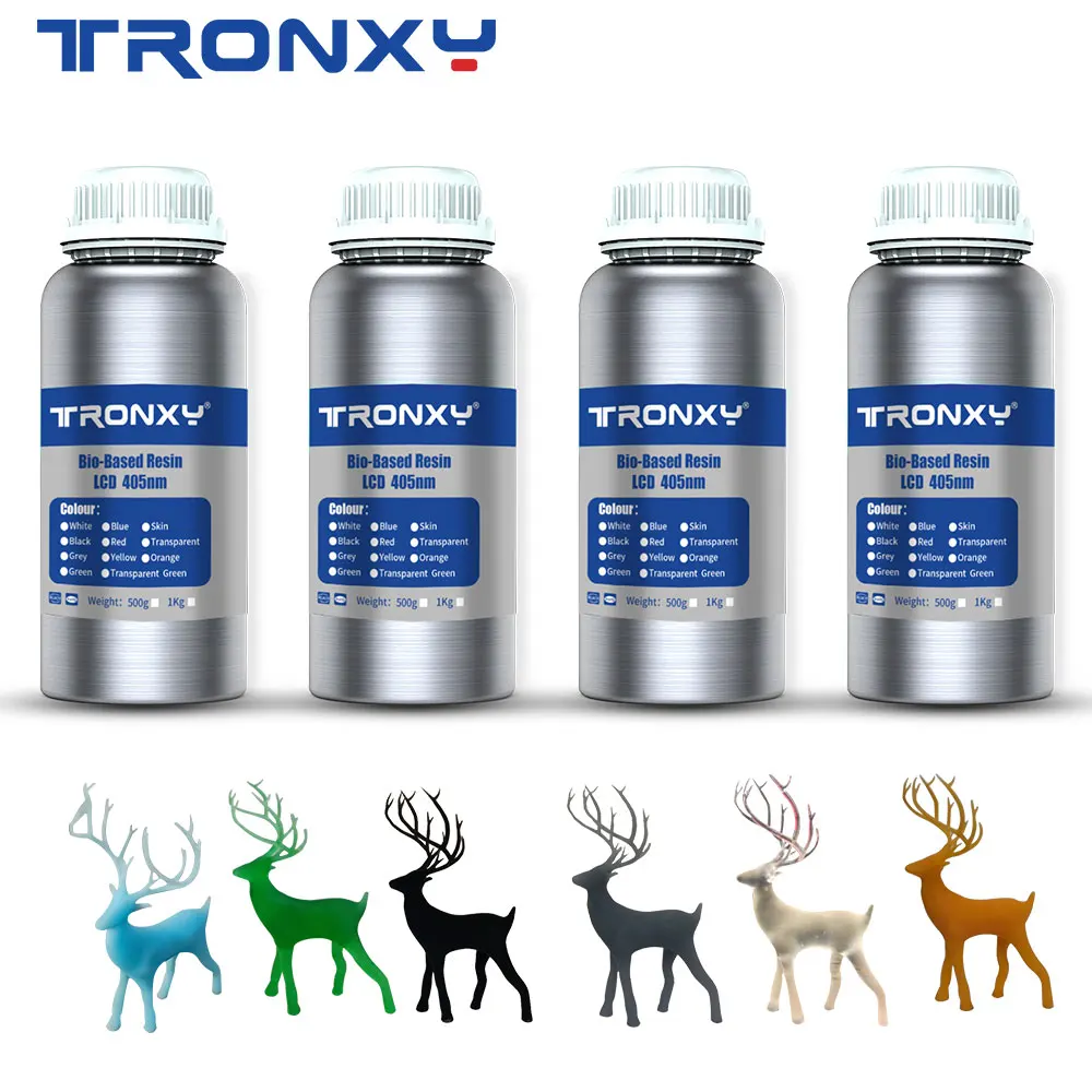 

Tronxy 405nm UV Resin For 3D Printer Printing Material LCD Screen Normal UV Sensitive Normal 500ml /1L Liquid Bottle Gadget