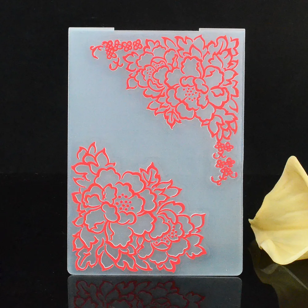 Buy Flower Plastic Embossing Folder for Scrapbooking