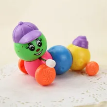 Mini Caterpillar Kids Baby Developmental Educational Toy Lovely Colorful Wind-up Baby Toys Fun Intelligence random color 10CM