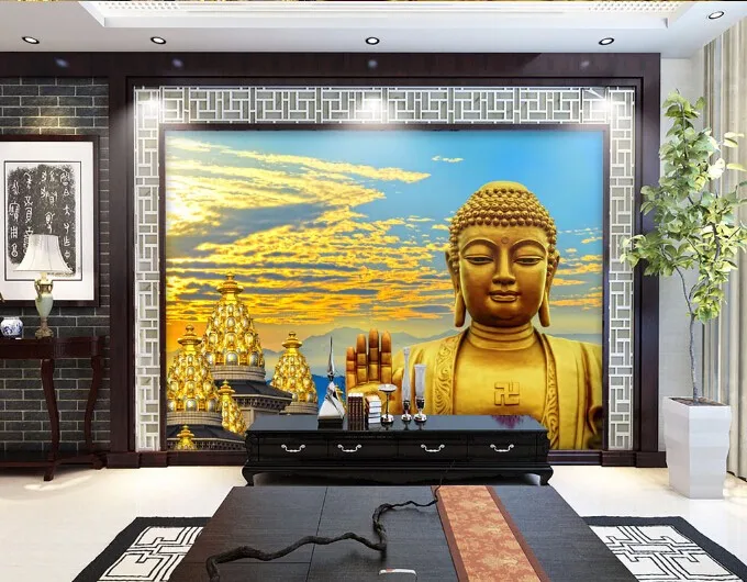 Beibehang Гуаньинь Будда буддийская религия фото обои 3D Континентальный уличный пейзаж бумага пейзаж спальня настенной бумаги