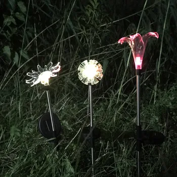 

3 Pcs LED Solar Lights Solar Powered Flower Lamps Waterproof Decor Landscape for Outdoor Garden Yard QJS Shop