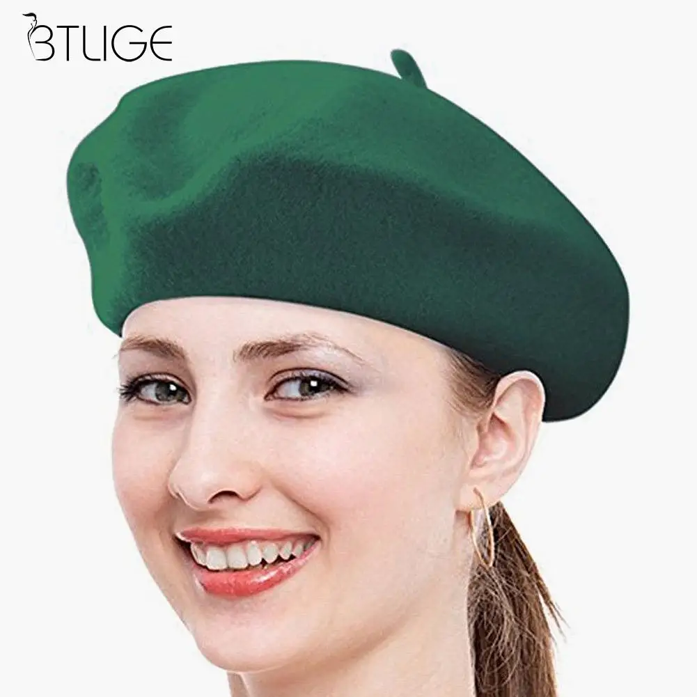 BTLIGE Painter Cap New Fashion Women Classic Wool Blend Warm French
