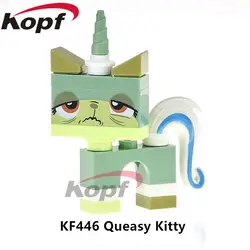 Супер Герои одной продажи море корова 70810 Unikitty Queasy Kitty фильм серии куклы здания блокирует обучение игрушечные лошадки для детей KF446