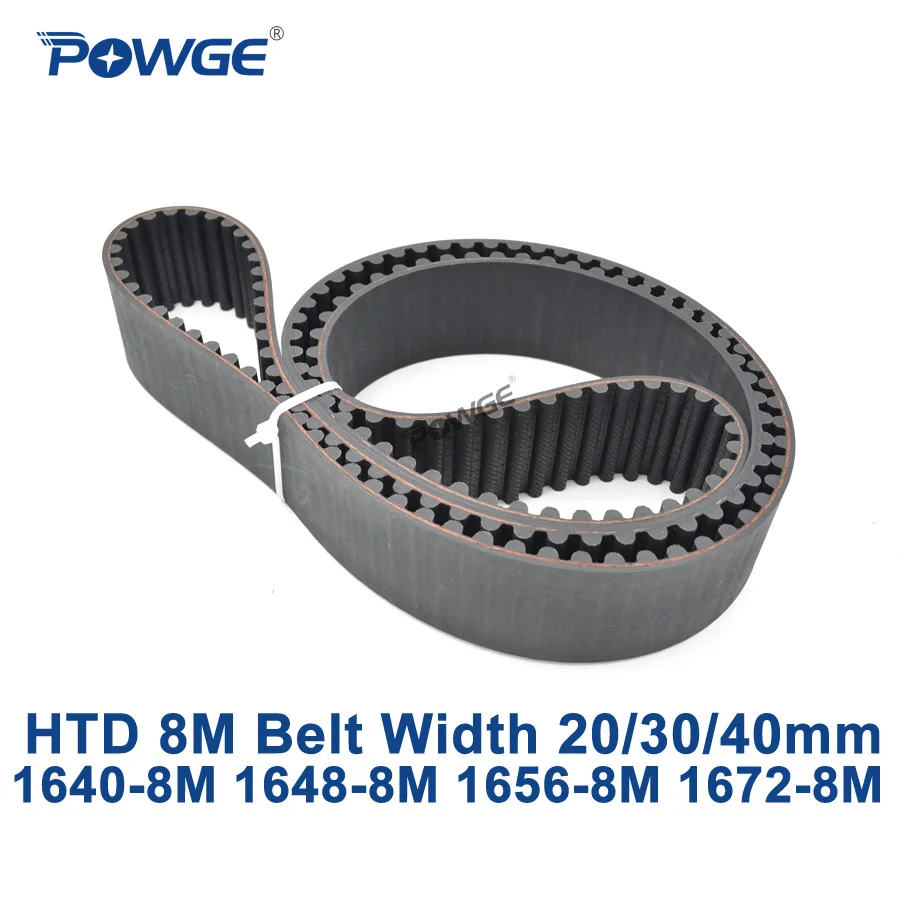POWGE HTD 8M synchronous Timing belt C=1640/1648/1656/1672 width 20/30/40mm Teeth 205 206 207 209 HTD8M 1640-8M 1656-8M 1672-8M POWGE HTD 8M synchronous Timing belt C=1640/1648/1656/1672 width 20/30/40mm Teeth 205 206 207 209 HTD8M 1640-8M 1656-8M 1672-8M
