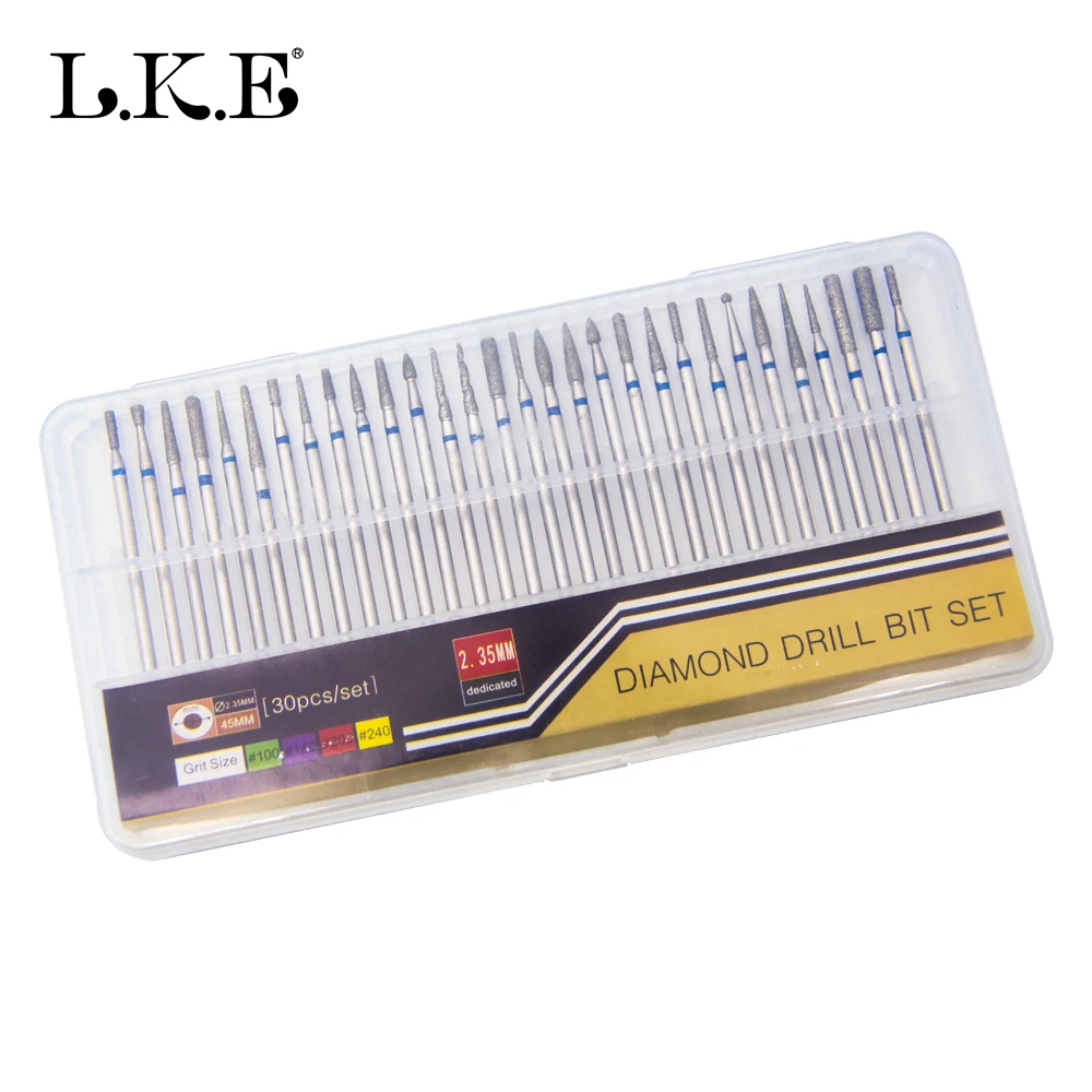 

LKE Milling Cutter For Manicure Diamond Nail Drill Bits 30 in 1 Professional Manicure Pedicure Nail Drill Machine Accessories