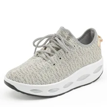 Прогулочная обувь встряска женские дышащие спортивные туфли толстой Воздушной Подушке Летающий ткань чистая обувь женщина кокосовое кроссовки