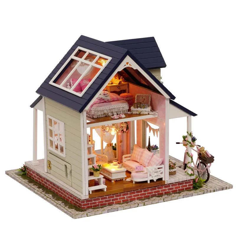 

CUTE ROOM New Miniature Dollhouse DIY Dollhouse with Furniture Music Box Fidget Wooden Toys for Children Kids Birthday Gift A060