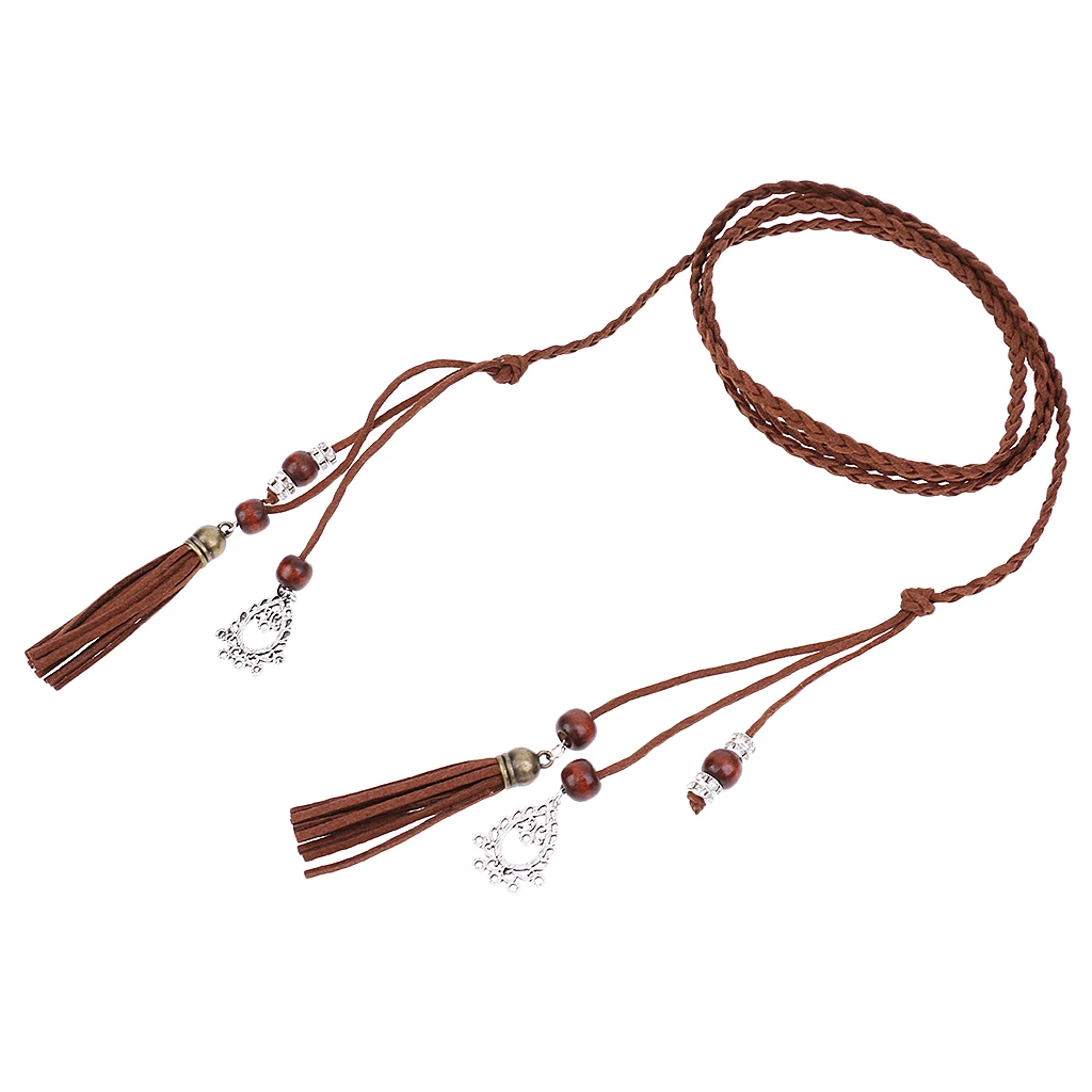 Ladies Women Waist chain 165cm Woven Tassel Waistband Braided Belt Hot Sale Waist Rope Women Decorated Waist Belts
