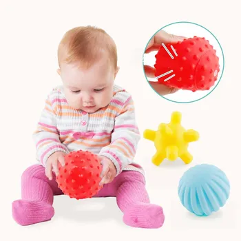 

Toy Balls Rubber Textured Multi Sensory Tactile Pinch Bath Toy Hand Ball for Baby Trainning Massage Infant Children Stress Ball