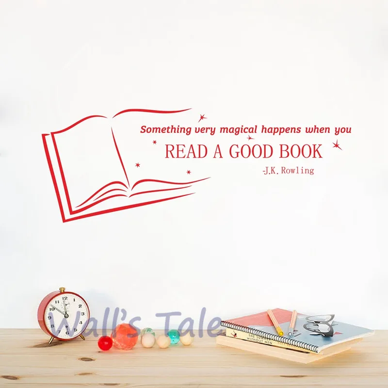 Read A Good Book Vinyl Wall Decal Studying Room School Decor