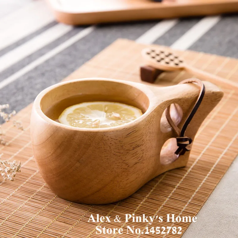 High quality Eco Wood Cup Wooden Cups Coffee Cup Double Wooden Tea Cups Travel Mug