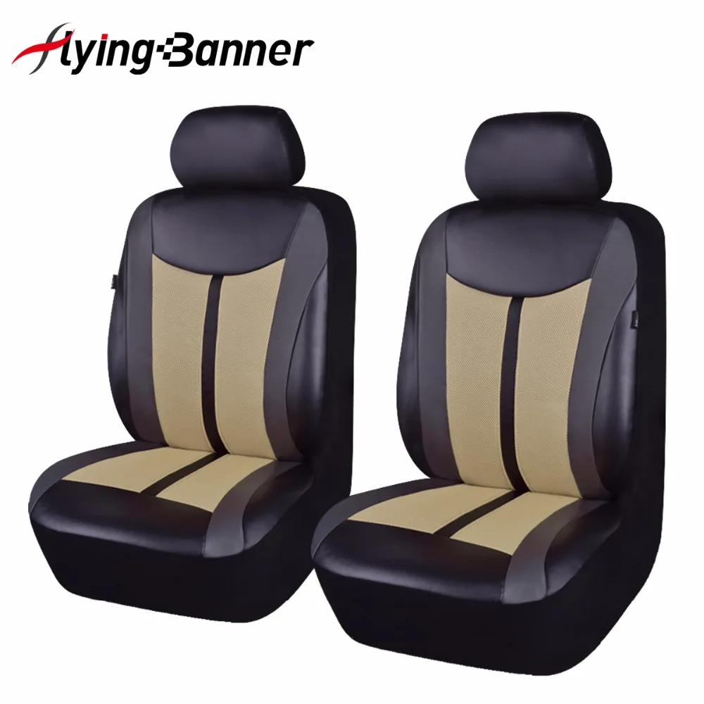 2 Front Pu Leather Automobiles Seat Cover Car Seat Cover Fit Most Vehicles Seats Interior Accessories