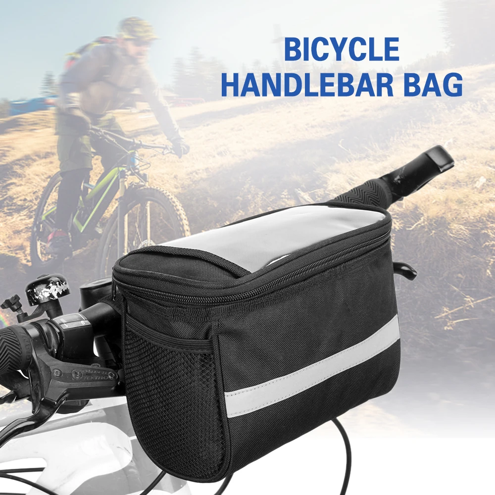 Excellent Cycling Bag Bike Bicycle Insulated Front Bag MTB Bike Handlebar Bag Basket Pannier Cooler Bag with Reflective Strip 12