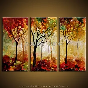

wholesale 100% handmade oil painting modern wall art beauty living room paintings 3 panels wall canvas hand painted C118