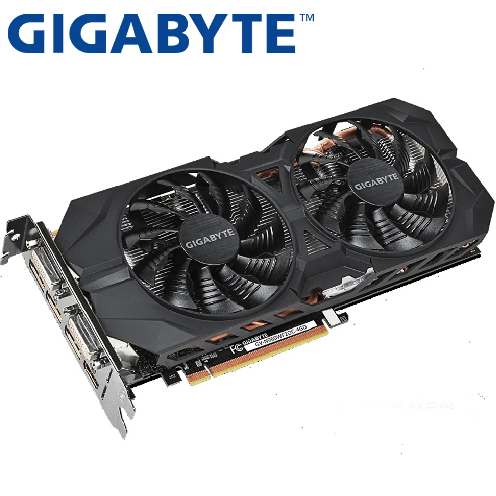 GIGABYTE Graphics Card Original GTX 960 4GB 128Bit GDDR5 Video Cards for nVIDIA VGA Cards Geforce GTX960 Hdmi Dvi game Used gaming card for pc