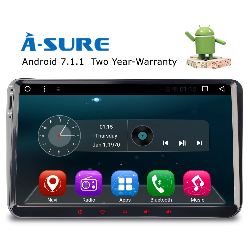 

A-Sure DAB+ 9'' Android 7.1 Radio Player Navi Sat Nav GPS for VW PASSAT Sharan TIGUAN TOURAN CADDY GOLF T5 Jetta Polo EOS
