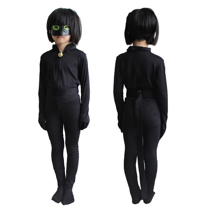 Boy Clothing Cat Noir Cosplay Costume Sets Halloween Christmas Ladybug Jumpsuit Adrien Marinette Party Clothes 5PCS