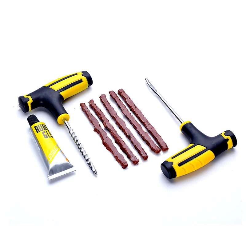 

8pcs/set Professional Tire Repair Repairing Tools Kit for Tubeless Auto Car Truck Motobike Tyre Puncture Plug Emergency Repair