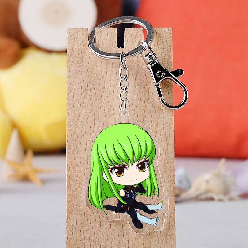 

6cm Japanese Anime Code Geass GAIDEN Lelouch Acrylic Keychain Cartoon Figure Key Ring