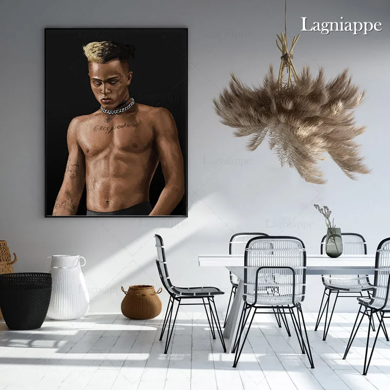 

XXXTentacion hiphop rapper modern Home Kids living Room Bedroom Decor Print Poster Picture Painting Wall Art Canvas