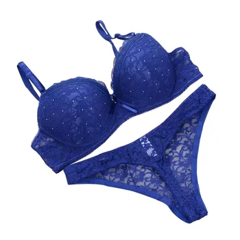 

Lace Sexy Push Up Bra Set Women Lady Romantic Intimate Underwire Underwear and Panties Set 7 Colors