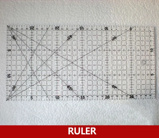 30 см X 15 см Акриловая разноцветная линейка для рукоделия